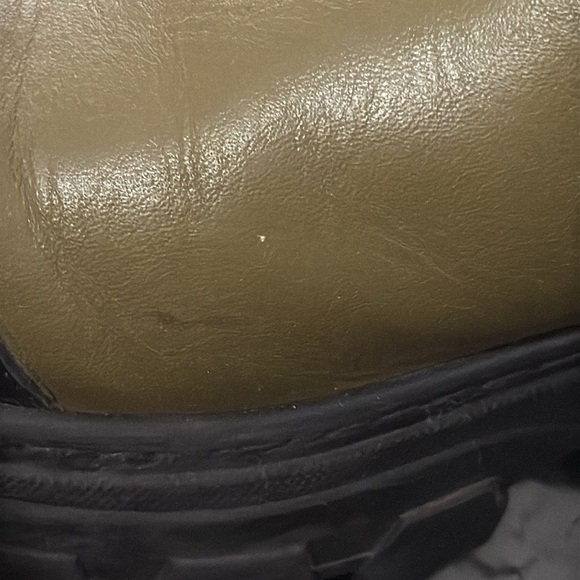 Each Other Olive & Black Leather Lug Platform Rugged Sole Ankle Boot Size 36 - Picture 5 of 15